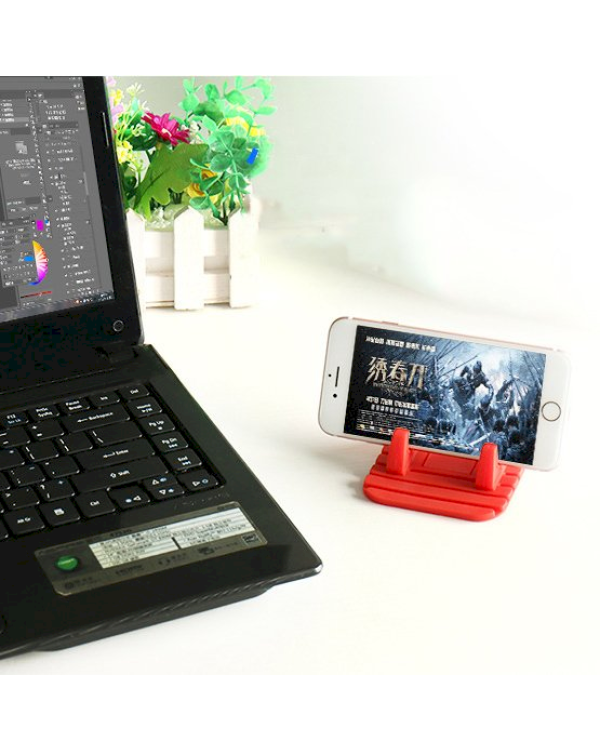 Silicone Car Phone Holder Dashboard Desktop Stand black