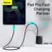 Baseus Сетевое зарядное устройство 2xUSB USB-C PD 3A 30W черная