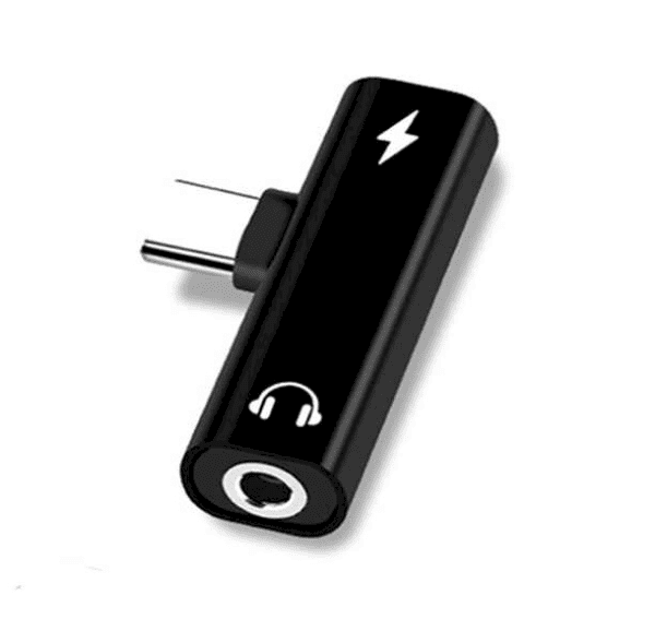 Fusion T-type 3.5 mm на USB-C Аудио Адаптер для Телефонов Черный (OEM)