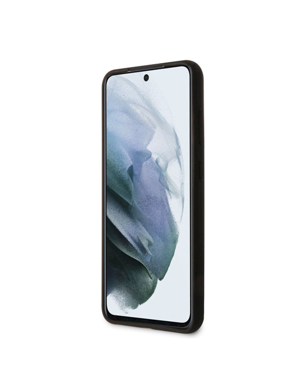 Ferrari Liquid Silicone Metal Logo Case for Samsung Galaxy S21 FE 5G Black