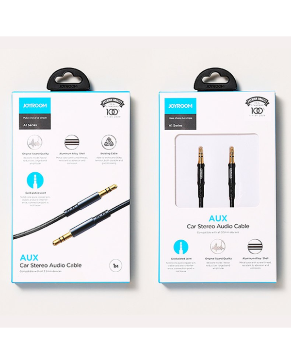 Дополнительное изображение книги «Joyroom stereo audio AUX cable 3,5 mm mini jack 1 m black (SY-10A1)»