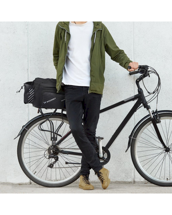 Дополнительное изображение книги «Wozinsky Bicycle Bike Pannier Bag Rear Trunk Bag with Shoulder Strap 9L black (WBB22BK)»