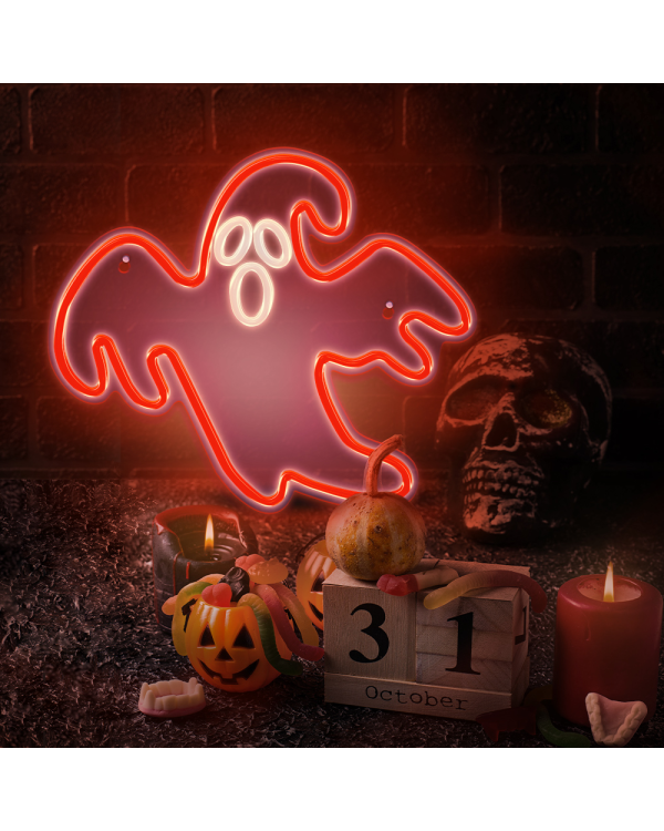 Неон PLEXI LED SCAARY GHOST красный NNE15 Neolia