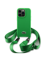 Lacoste Iconic Petit Pique Crossbody Woven Logo Чехол для iPhone 15 Pro зеленый