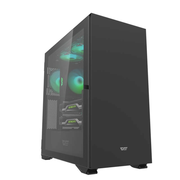 Darkflash DLX22 USB-C computer case (black)