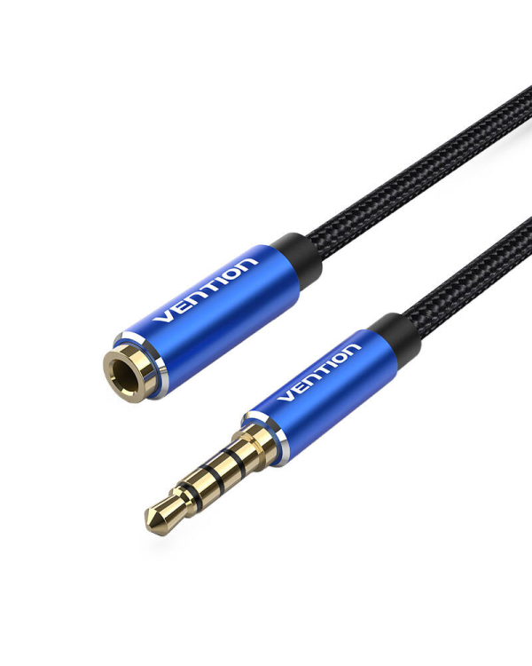 TRRS 3.5mm Male to 3.5mm Female Аудио удлинитель 5m Vention BHCLJ синий