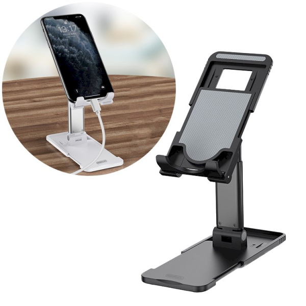 Remax Telescopic Desktop Bracket phone tablet foldable holder black (RL-CH15 black)