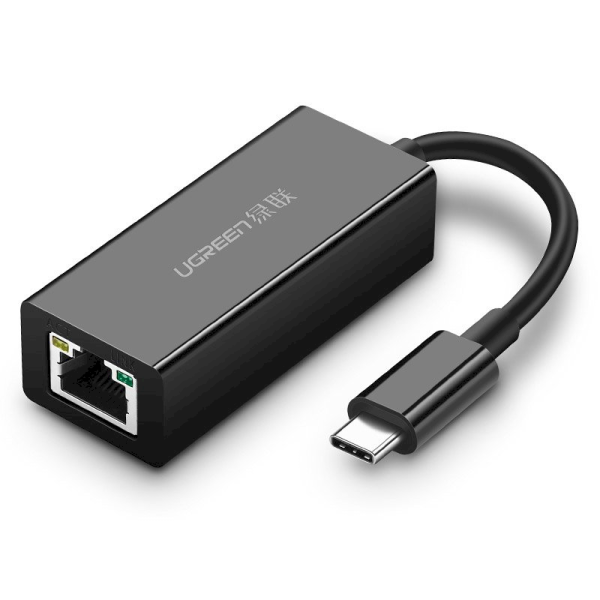 Обложка книги «Ugreen USB Type C 1000Mbps Gigabit external network adapter black (50307)»