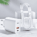 Baseus TZCAFS-A02 Универсальное Зарядное Устройство USB / Type-C / PD / 20V / 5A + Type-C Провод 1М Белое