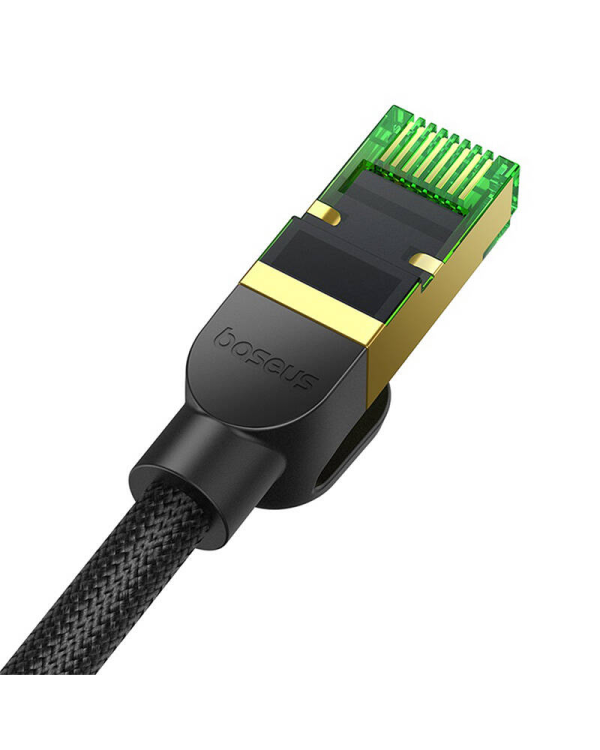 Сетевой кабель в оплетке cat.8 Baseus Ethernet RJ45, 40 Гбит|с, 1,5 м (черный)
