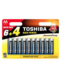 Щелочные батарейки TOSHIBA AA 10 шт.