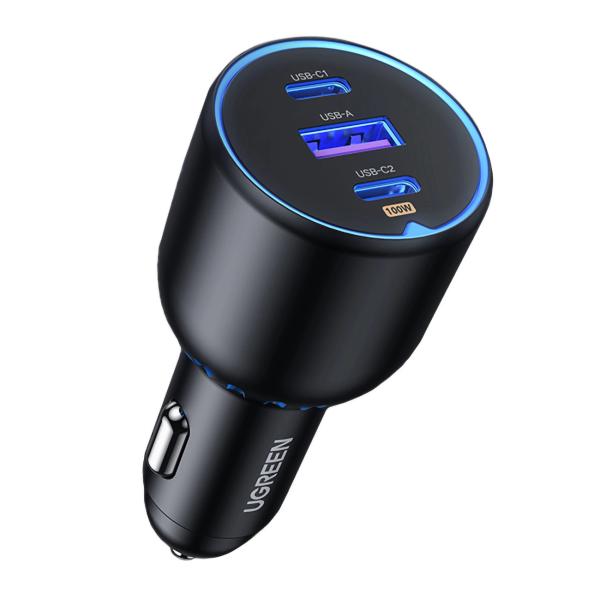 Автомобильное зарядное устройство Ugreen CD293 2x USB-C PD и 1x USB-A 130 Вт - черный