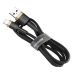 Baseus Cafule Cable Durable Nylon Braided Wire USB / Lightning QC3.0 2.4A 0,5M black-gold (CALKLF-AV1)