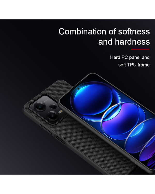 Текстурированный жесткий чехол Nillkin для Xiaomi Redmi Note 12 Pro 5G|Poco X5 Pro 5G черный
