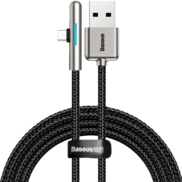 Baseus Iridescent Lamp HW flash charge Mobile Game USB For Type-C 40W 2m Black
