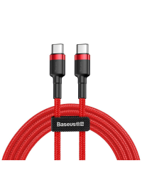 Плетеный нейлоновый кабель Baseus CATKLF-G09 USB-C | PD | PD2.0 | 60W | 20V | 3A | QC3.0 | 1м красный
