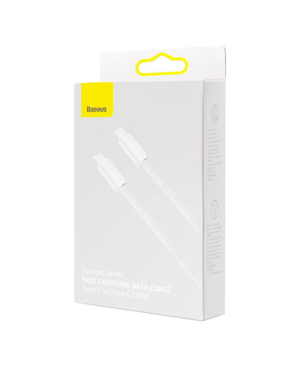 Cable USB-C to USB-C Baseus, 100W, 1m (white)