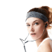 Elastic fabric headband for running fitness black