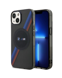 Etui BMW BMHMP14SHDTK iPhone 14 6.1" szary|grey Tricolor Stripes MagSafe