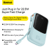 Baseus Qpow power bank 10000mAh built-in USB Type-C cable 22.5W Quick Charge SCP AFC FCP blue (PPQD020103)