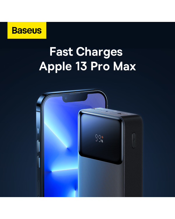 Powerbank Baseus Bipow, 20000mAh, 2x USB, USB-C, 25W (black)