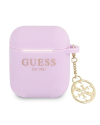 GUA2LSC4EU Guess 4G Charm Silicone Case for Airpods 1|2 Purple