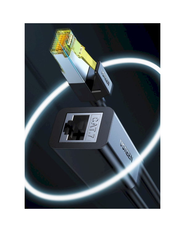 Ugreen extension cable Ethernet RJ45 Cat 7 10000 Mbps / 10 Gbps internet cable 2 m black (NW148)
