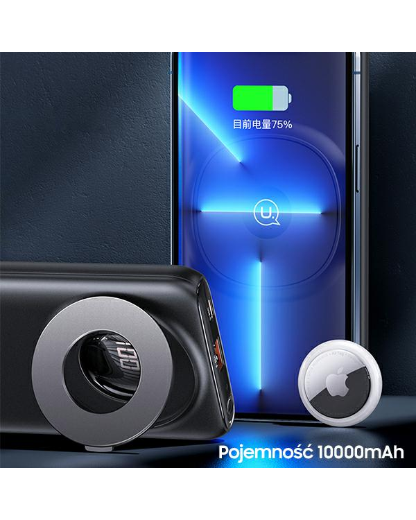USAMS Powerbank PB62 10000mAh 20W QC3.0+PD Magnetic Wireless Fast Charge nebieski|blue 10KCD17104 (US-CD171)