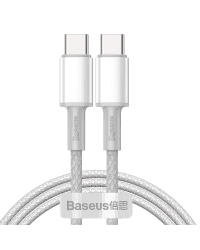 Baseus USB Type C - USB Type C cable Power Delivery Quick Charge 100 W 5 A 1 m white (CATGD-02)