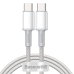 Обложка книги «Baseus USB Type C - USB Type C cable Power Delivery Quick Charge 100 W 5 A 1 m white (CATGD-02)»
