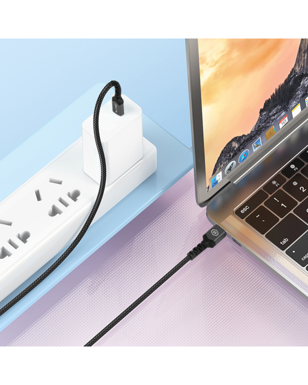 Blavec Cable Raptor braided - USB to Type C - 3A 0,5 meters (CRA-UC3BG05) black-grey