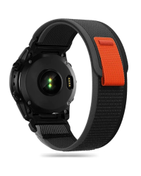 Tech-Protect Nylon Strap for Garmin Fenix ââ5|6|6 Pro|7 - Black|Orange