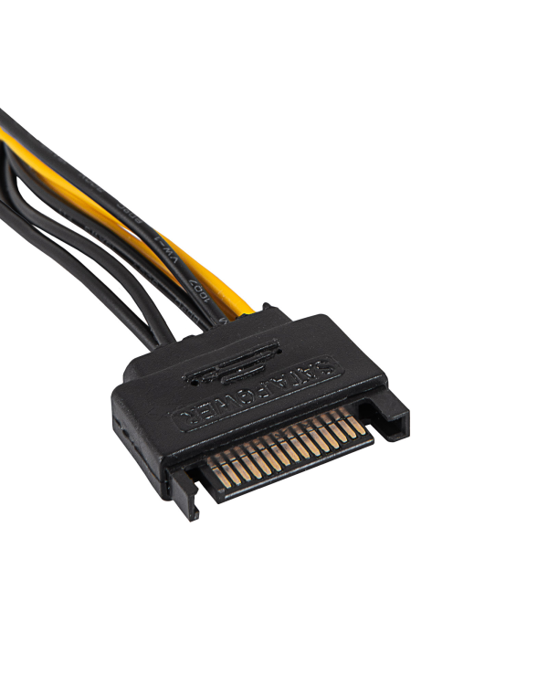 Адаптер с кабелем Akyga AK-CA-80 PCI-E 6+2pin (m) | SATA (m) 15см