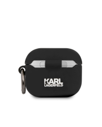 KLACA3SILKHBK Karl Lagerfeld Karl Head Silicone Case for Airpods 3 Black