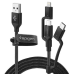 Обложка книги «SPIGEN C10I3 3IN1 TYPE-C & LIGHTNING & MICRO-USB CABLE 150CM BLACK»