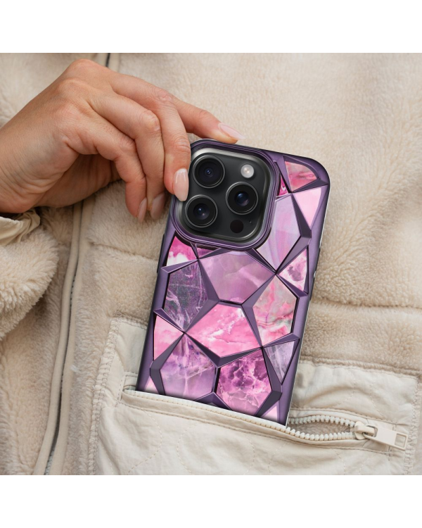 Fusion Twinki Силиконовый чехол для Apple iPhone 16 фиолетовый