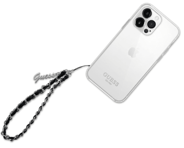 Guess Phone Strap Chain Charms Black