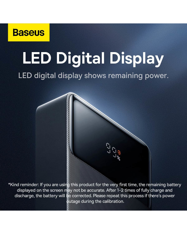 Powerbank Baseus Bipow, 20000mAh, 2x USB, USB-C, 25W (black)