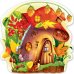 Украшение на скотче "Грибной домик"