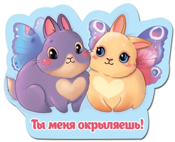 Виниловый магнит "Ты меня окрыляешь"