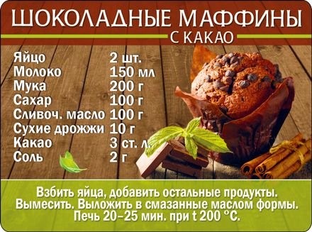 Магнит "Шоколадные маффины"