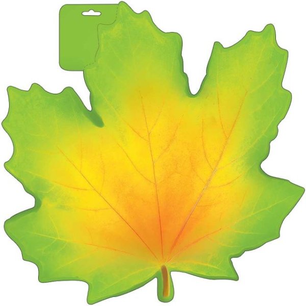 Плакат "Лист кленовый зеленый"