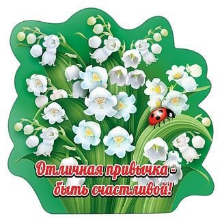 Виниловый магнит "Отличная привычка быть счастливой"