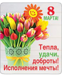 Магнит виниловый "Тепла, удачи"