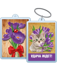 Брелок акриловый "Удача ждет!"