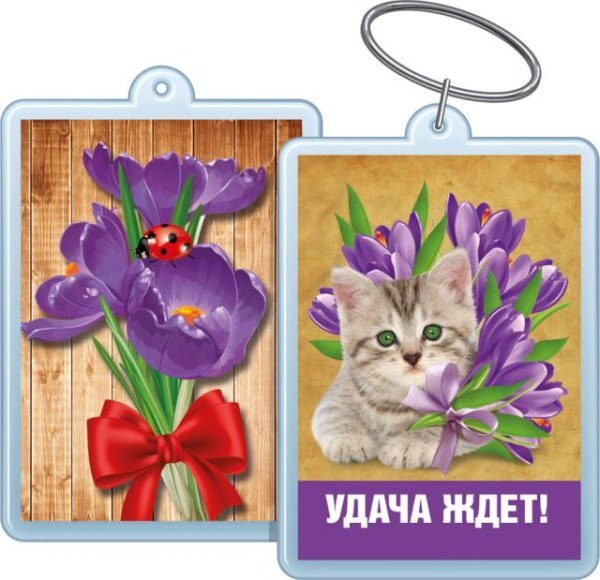 Брелок акриловый "Удача ждет!"