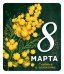 Виниловый магнит "8 марта"