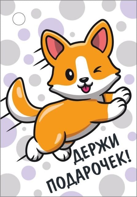 Бирка "Держи подарочек!"