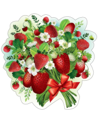 Украшение на скотче "Букет земляники"