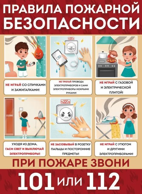 Плакат "Правила пожарной безопасности"